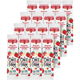 Once Upon a Farm Organic Refrigerated Oat Bar, Strawberry, Case
