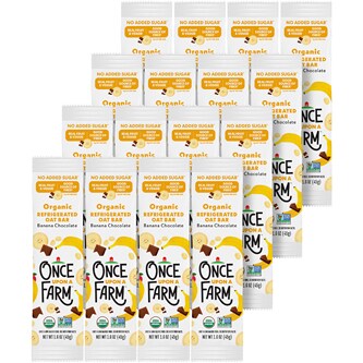 Once Upon a Farm Organic Refrigerated Oat Bar, Banana Chocolate, Case