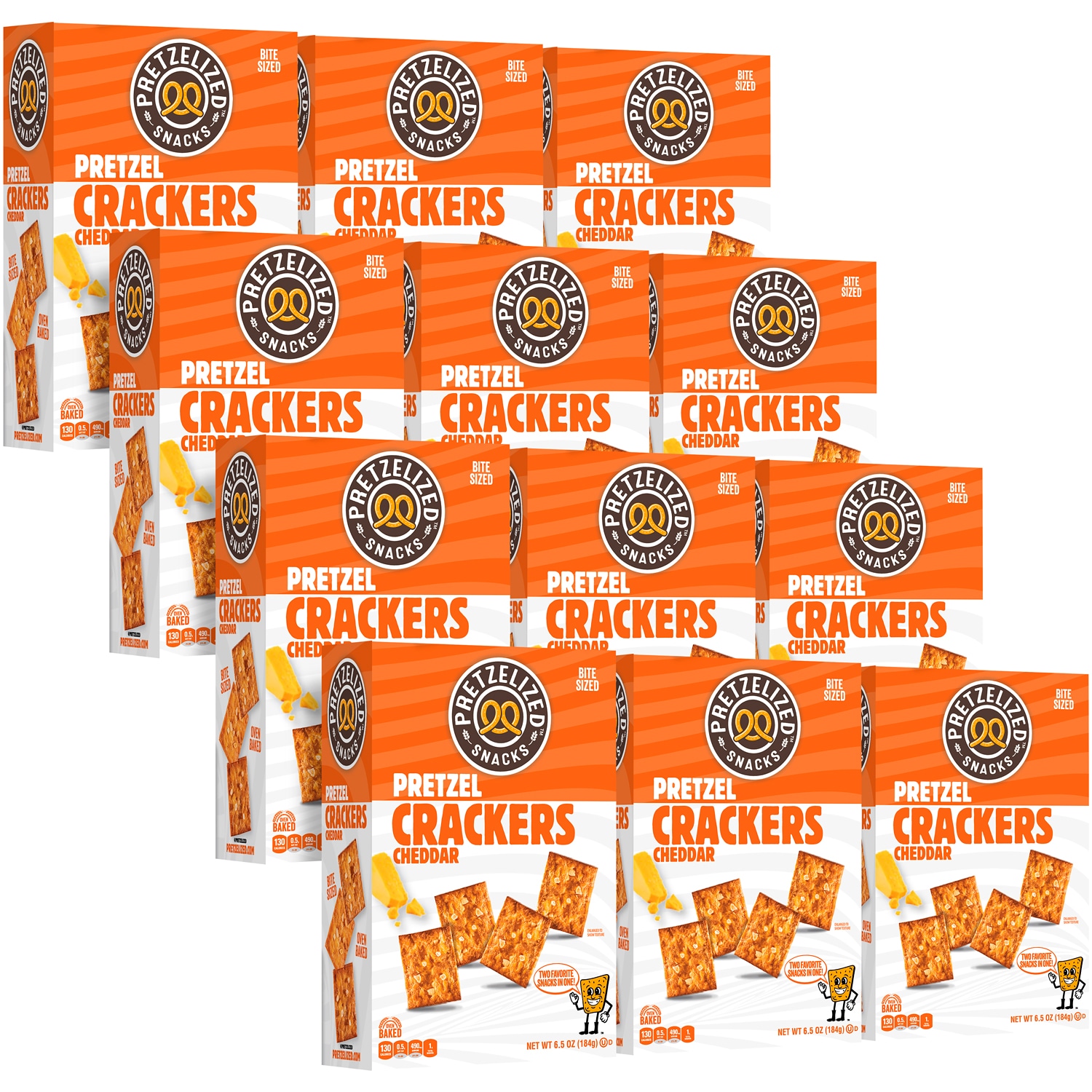 Pretzelized Crackers, Cheddar