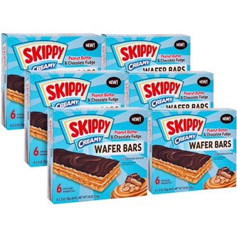 Skippy Creamy Wafer Bars, Peanut Butter & Chocolate Fudge