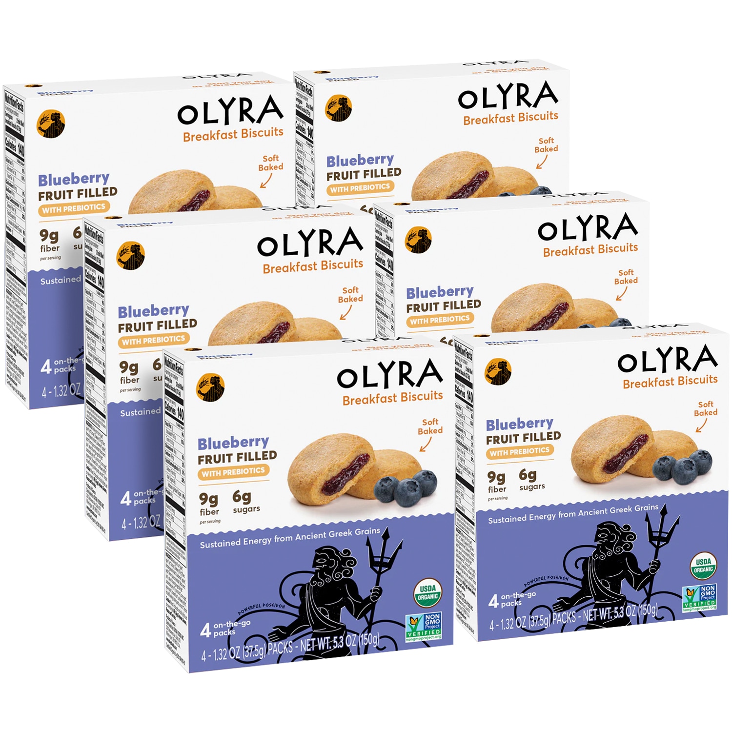 OLYRA Filled Breakfast Biscuits, Blueberry, Case