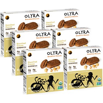 OLYRA Breakfast Biscuits, Hazelnut Cocoa, Case