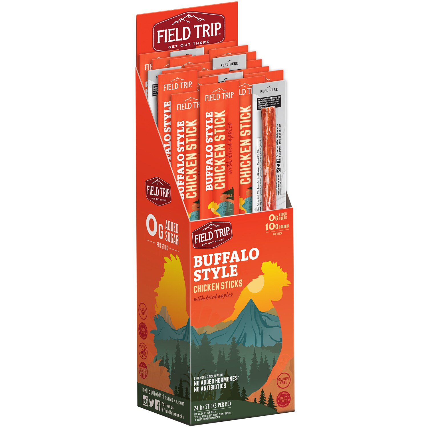 Field Trip Buffalo Style, Chicken & Apple Stick, Case