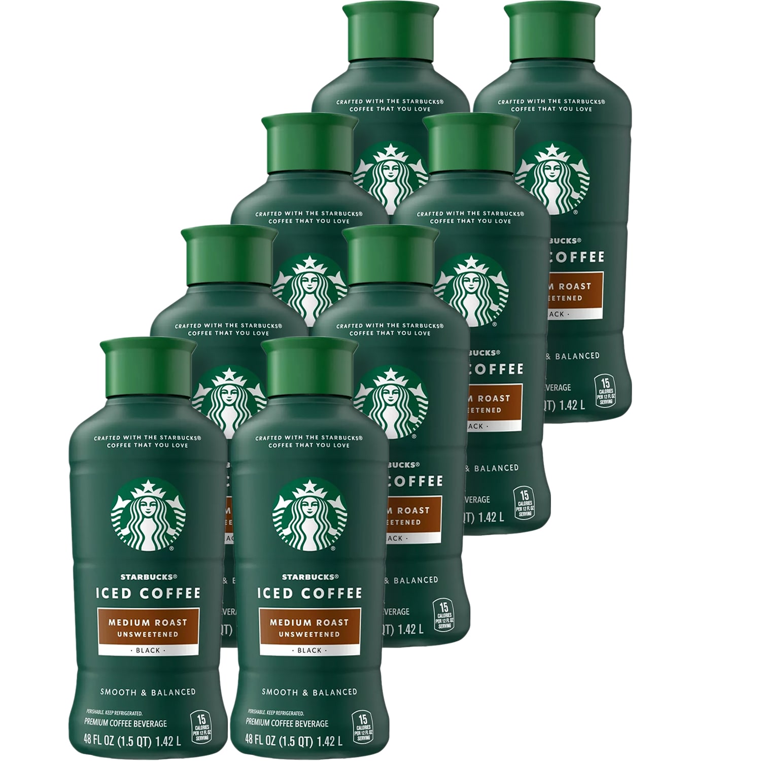 Starbucks Iced Coffee, Unsweetened Medium Roast, Plastic Bottles