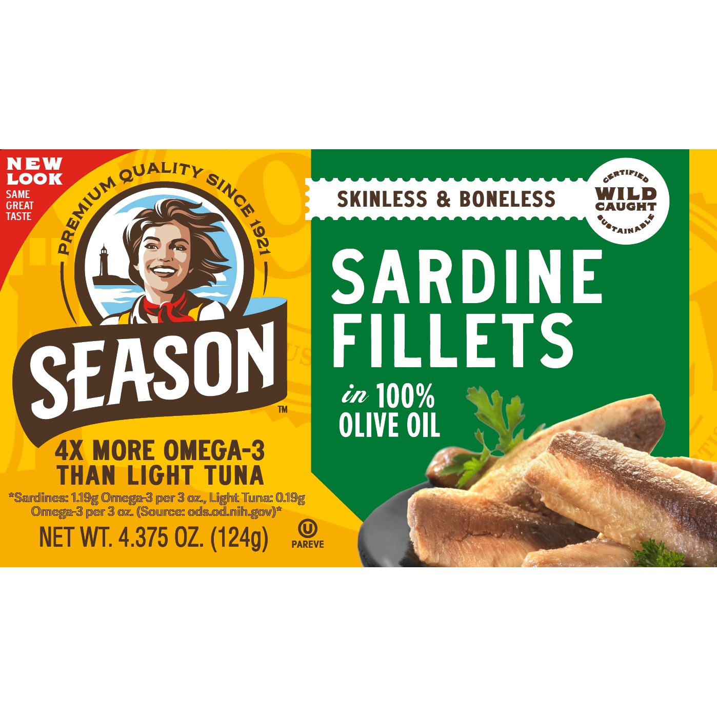 Season Skinless and Boneless Imported Sardines in Pure Olive Oil