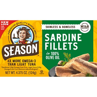 Season Skinless and Boneless Imported Sardines in Pure Olive Oil