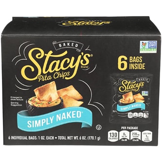 Stacy's Pita Chips, Simply Naked, Single Serving Pack