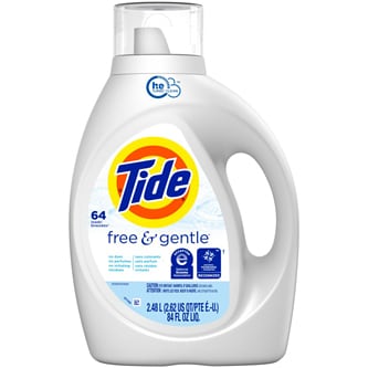 Tide HE Liquid Laundry Detergent, Free & Gentle