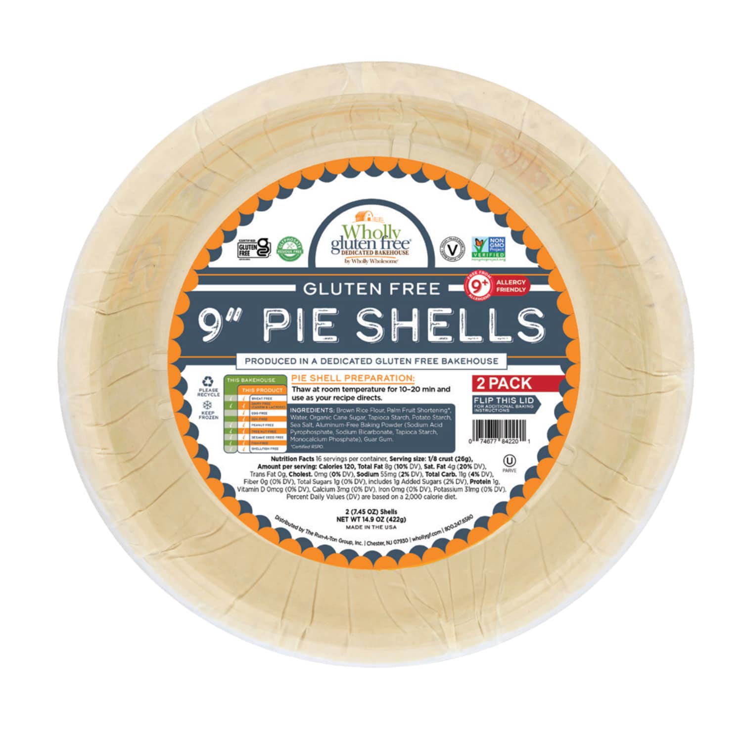 Wholly Wholesome Gluten Free Pie Shells
