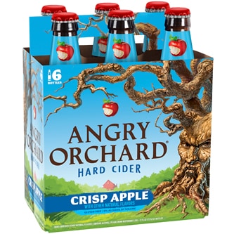 Angry Orchard Hard Cider, Crisp Apple, Glass Bottles
