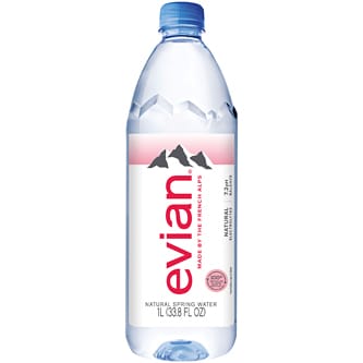 Evian Natural Spring Water, Plastic Bottle