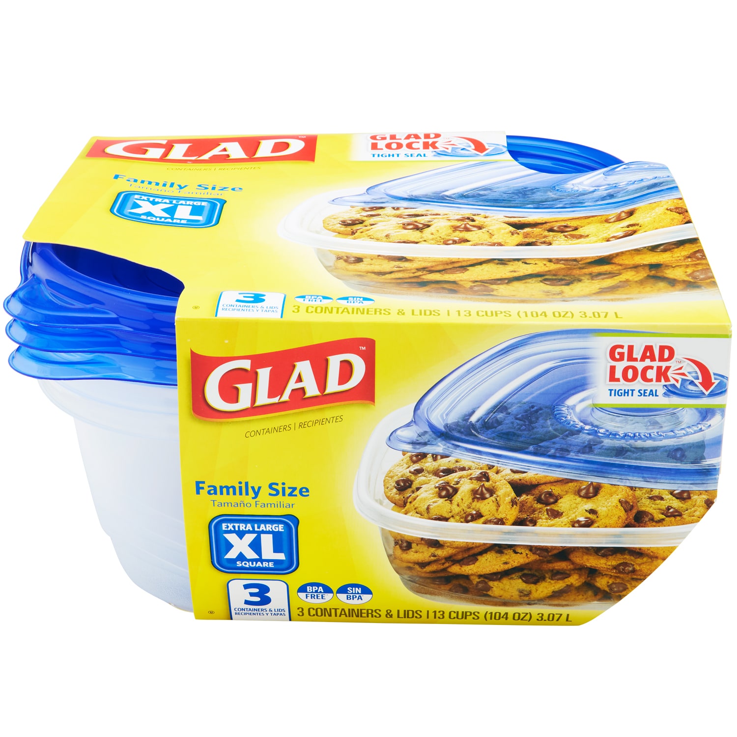 Glad Food Storage Containers, Family Size