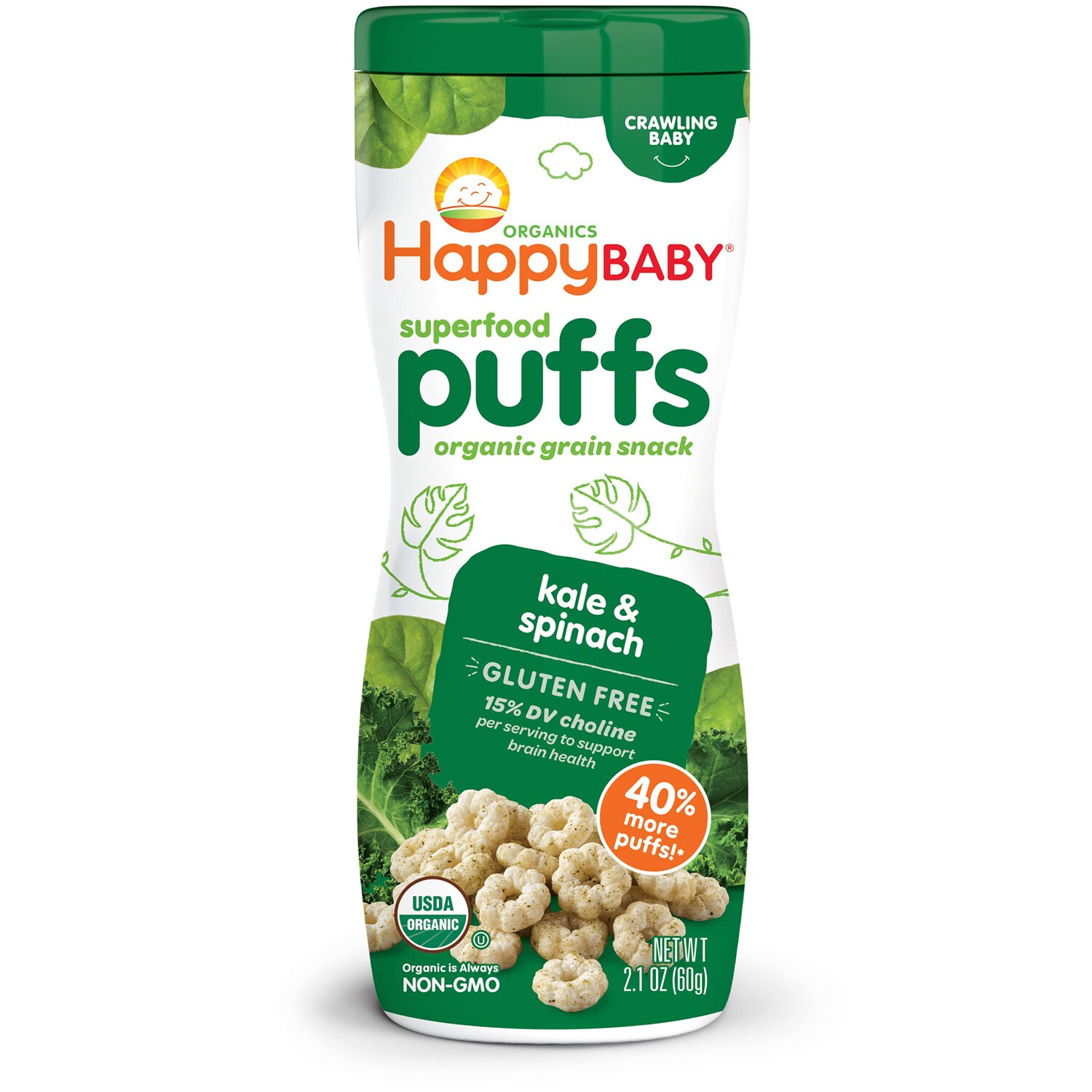 Happy Family Happy Baby Organic Puffs Veggie, Fruit and Grain