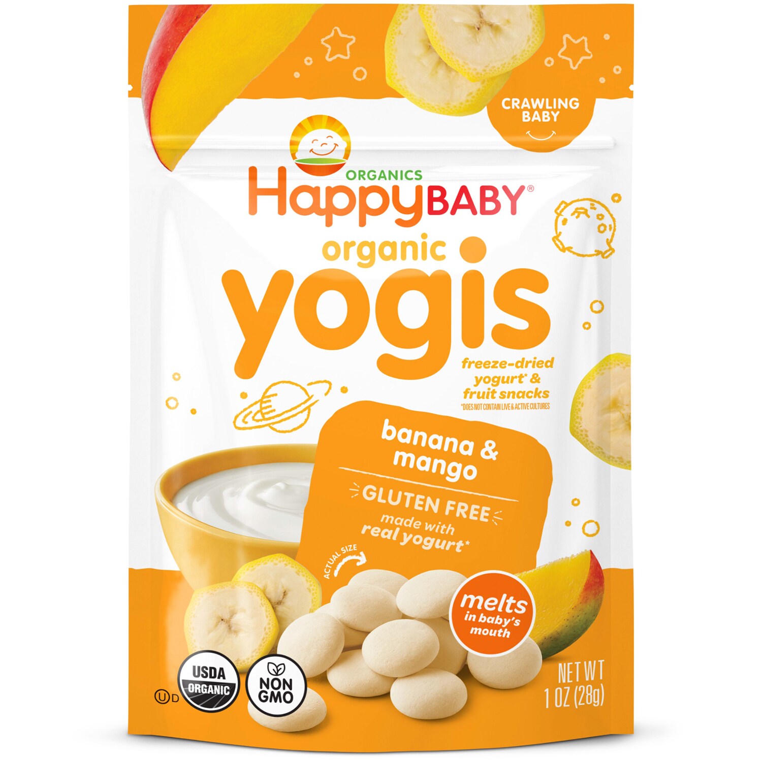 Happy Family Happy Baby Organic Yogurt and Fruit Snacks, Banana Mango