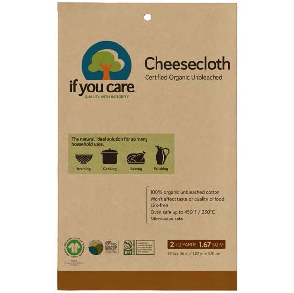 If You Care Certified Organic Unbleached Cheesecloth