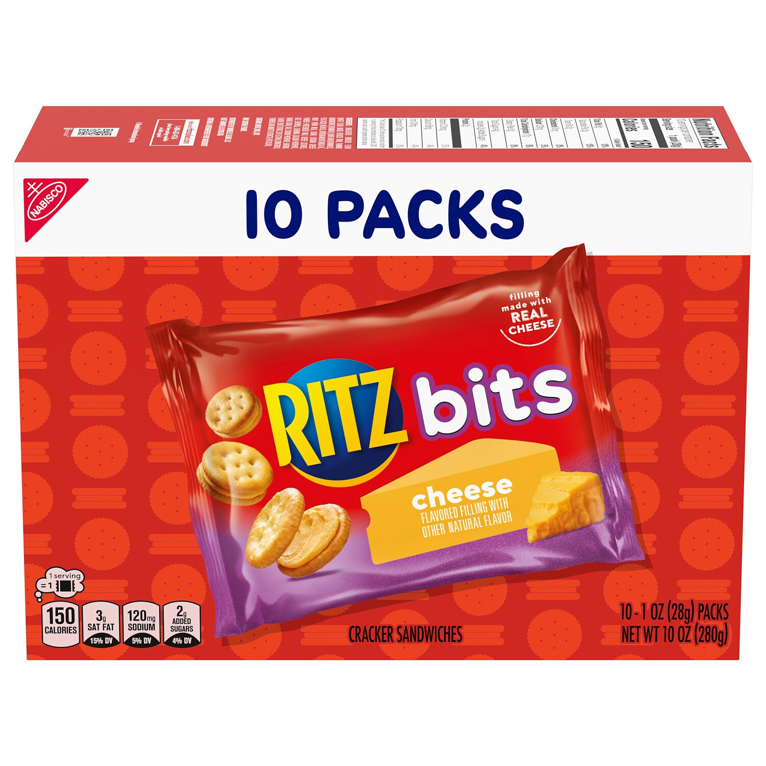 Nabisco Ritz Bits Cheese Filled Crackers, Packs