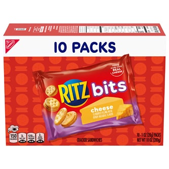 Nabisco Ritz Bits Cheese Filled Crackers, Packs