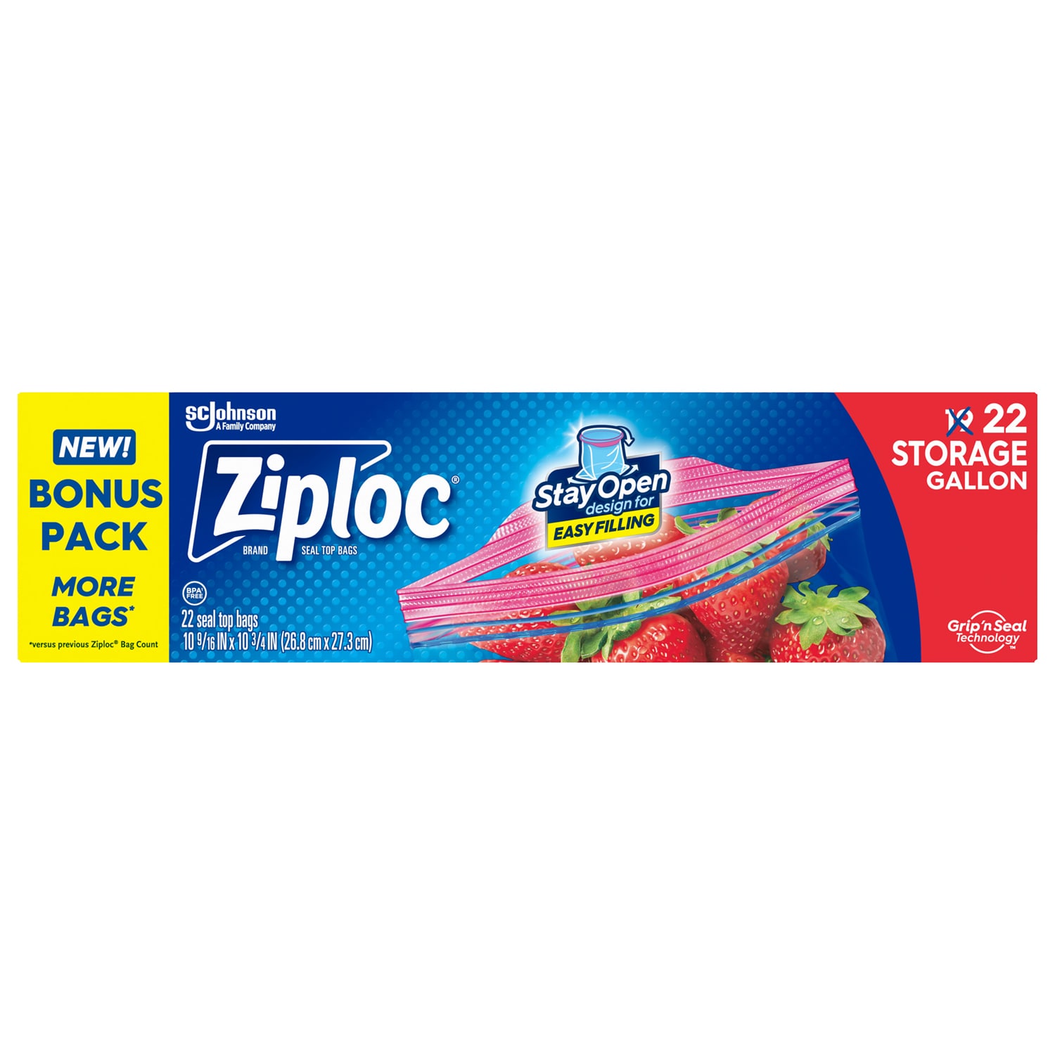 Ziploc Seal Top Gallon Storage Bags 