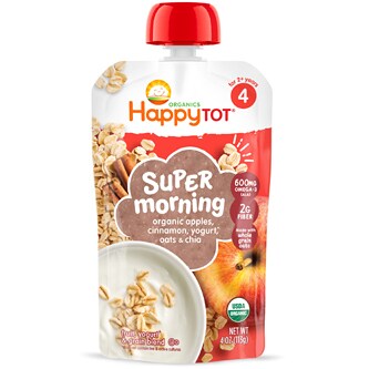 Happy Family Happy Tot Organic Morning Breakfast Blend, Apple Cinnamon, Yogurt and Oats