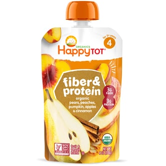 Happy Family Happy Tot Fiber and Protein, Organic Apple, Peach, Pumpkin, and Cinnamon