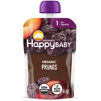 Happy Family Happy Baby Clearly Crafted Stage 1 Organic Baby Food, Prunes 