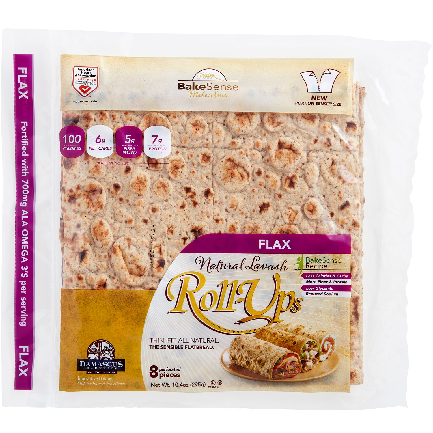 Damascus Bakeries All-Natural Roll-Ups, Flax