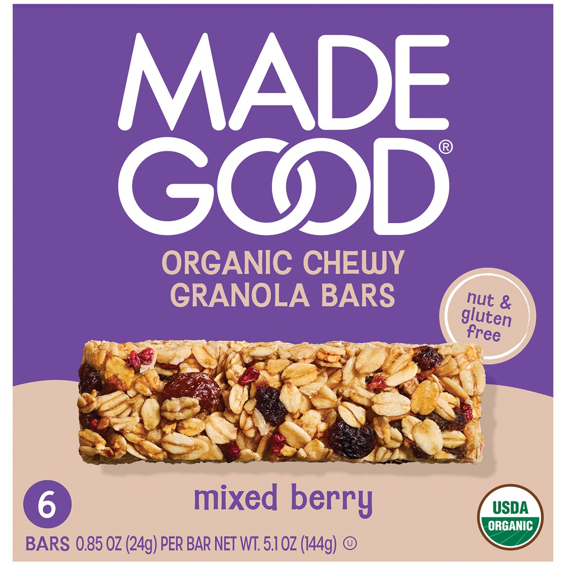 Made Good Granola Bars, Mixed Berry