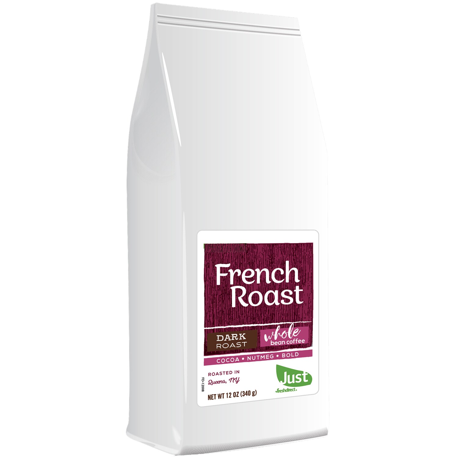 Just FreshDirect Whole Bean Coffee, French Roast 