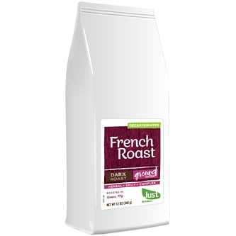 Just FreshDirect Decaffeinated Ground Coffee, French Roast