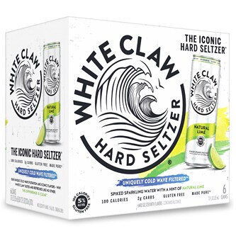 White Claw Hard Seltzer, Natural Lime, Cans