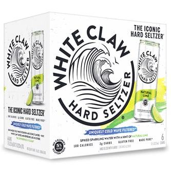 White Claw Hard Seltzer, Natural Lime, Cans