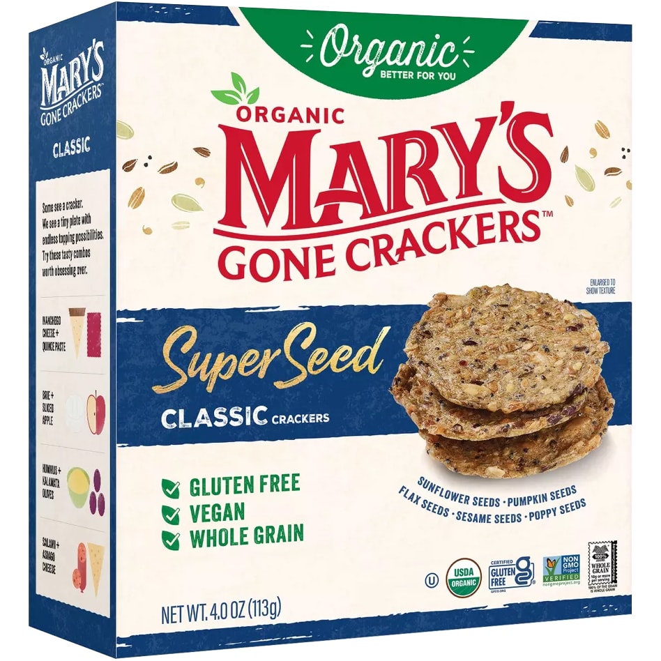 Mary's Gone Crackers Super Seed Crackers, Classic