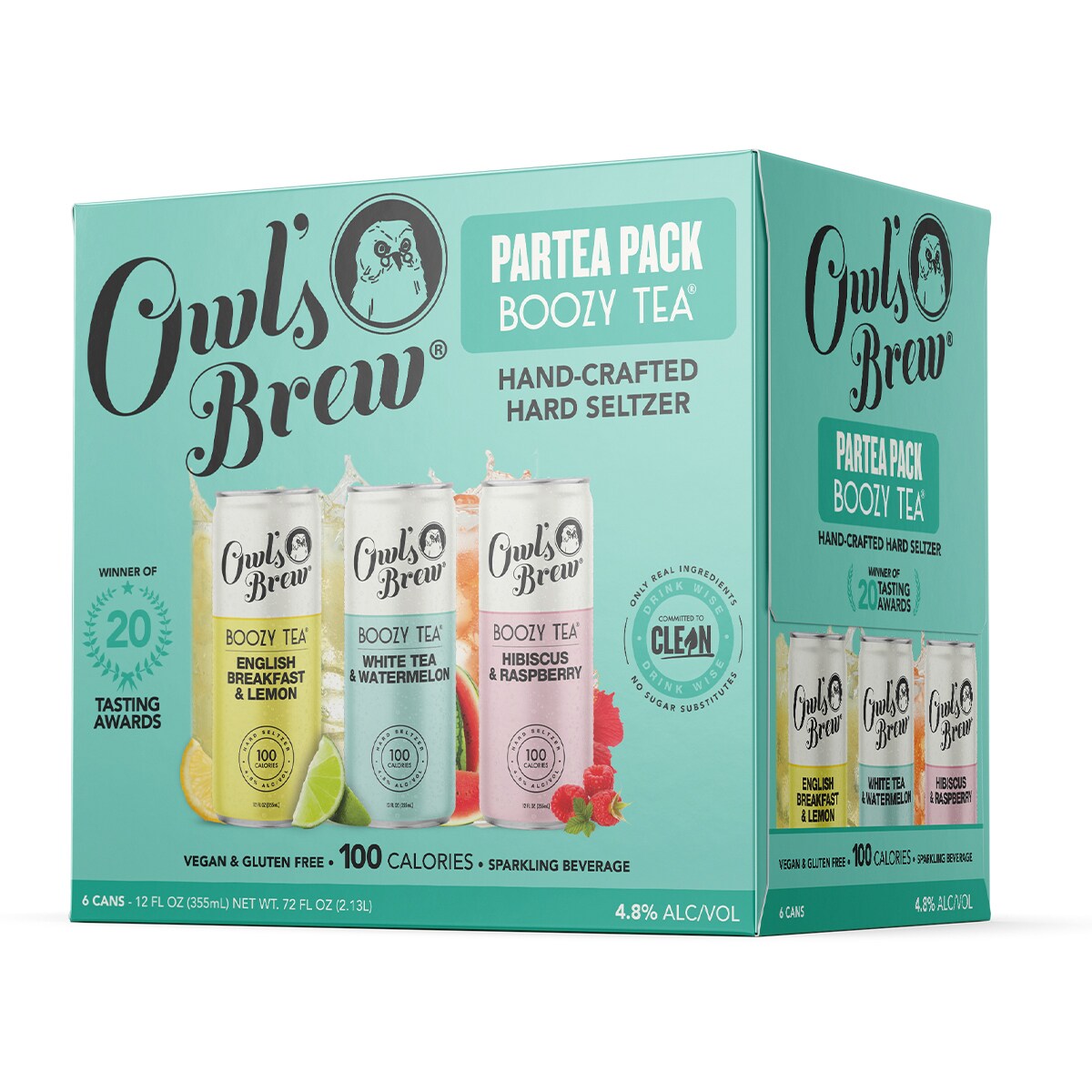 Owl's Brew Boozy Tea ParTea Pack #1, Cans