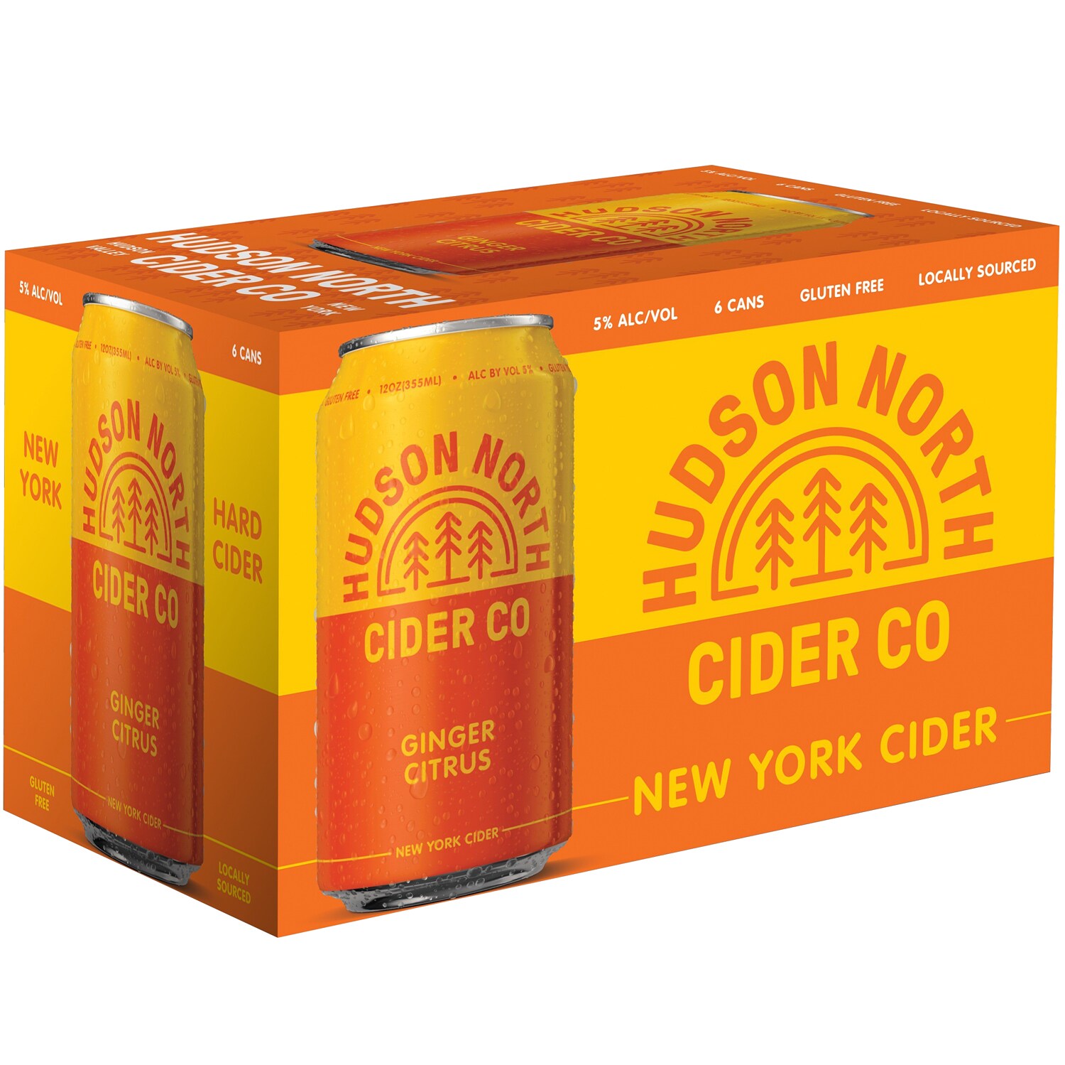 Hudson North Cider Co. Ginger Citrus Cider, Cans