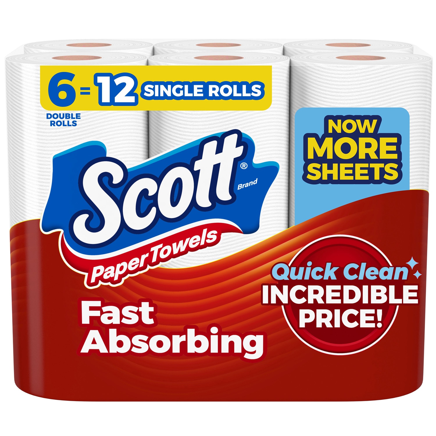 Scott Paper Towels, Single Plus Rolls, Choose-A-Sheet