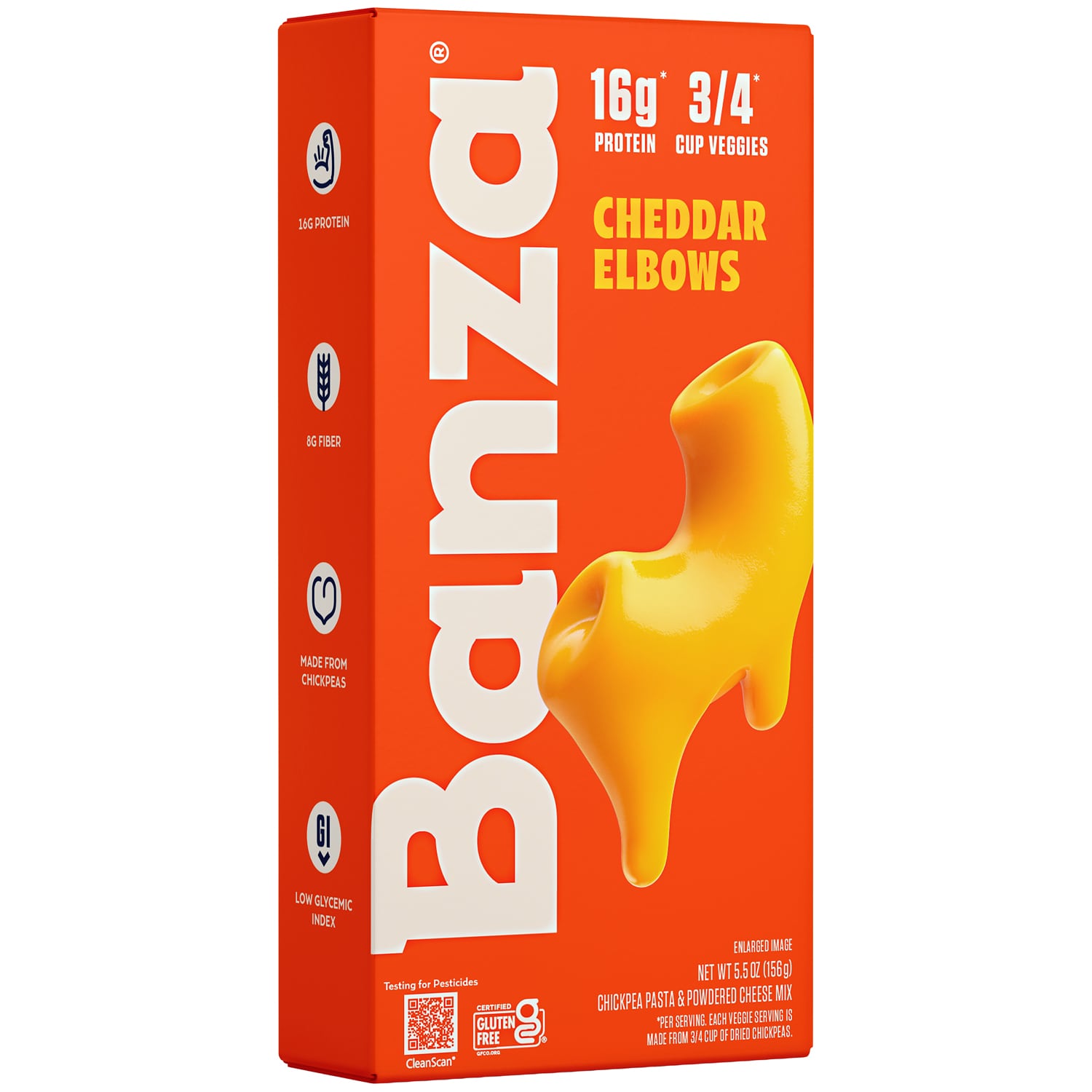 Banza Plant-Based Chickpea Pasta Mac & Cheese, Vegan Cheddar