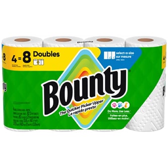 Bounty 2-Ply Doubles Paper Towels, Select-a-Size