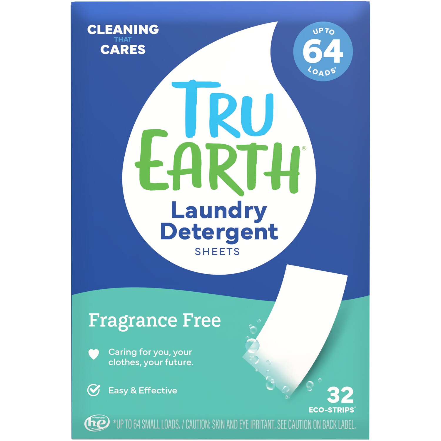 Tru Earth Eco-Strips Laundry Detergent, Fragrance Free