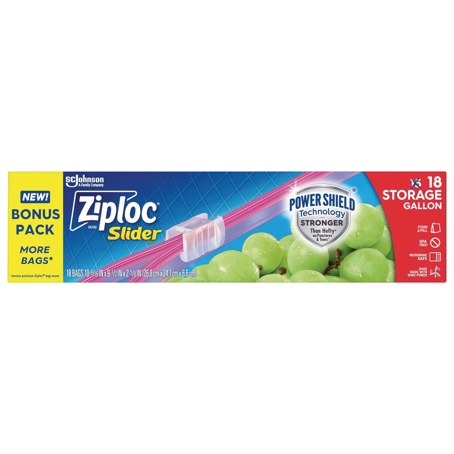 Ziploc Slider Gallon Storage Bags