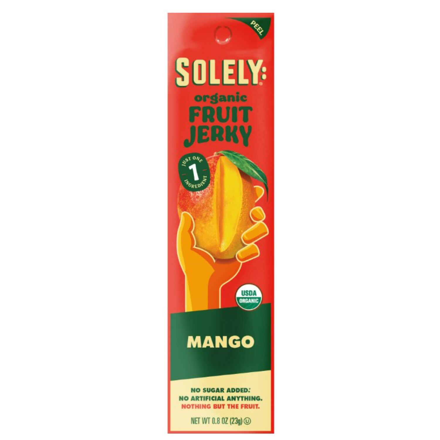 Solely Organic Fruit Jerky, Mango