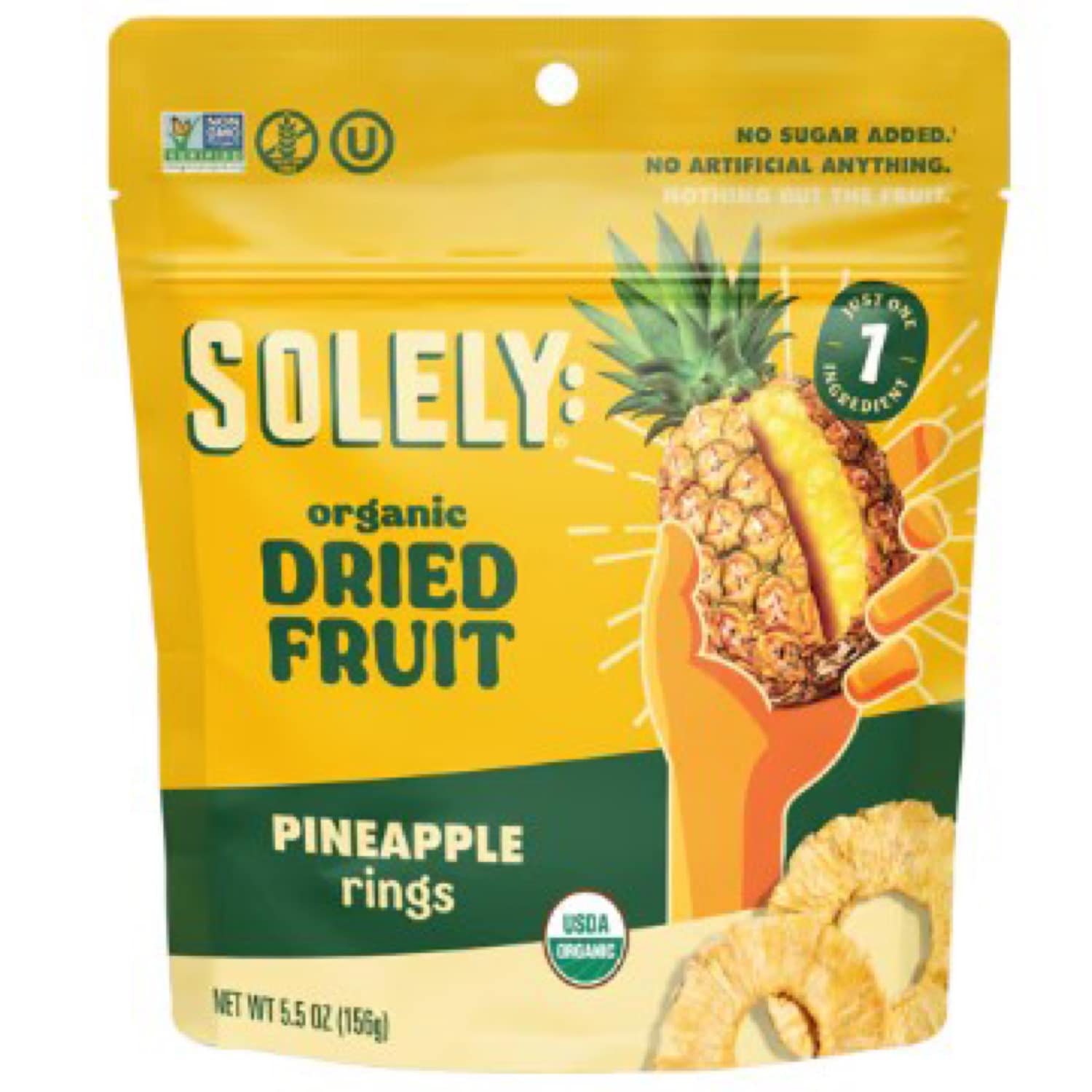 Solely Organic Dried Pineapple Rings