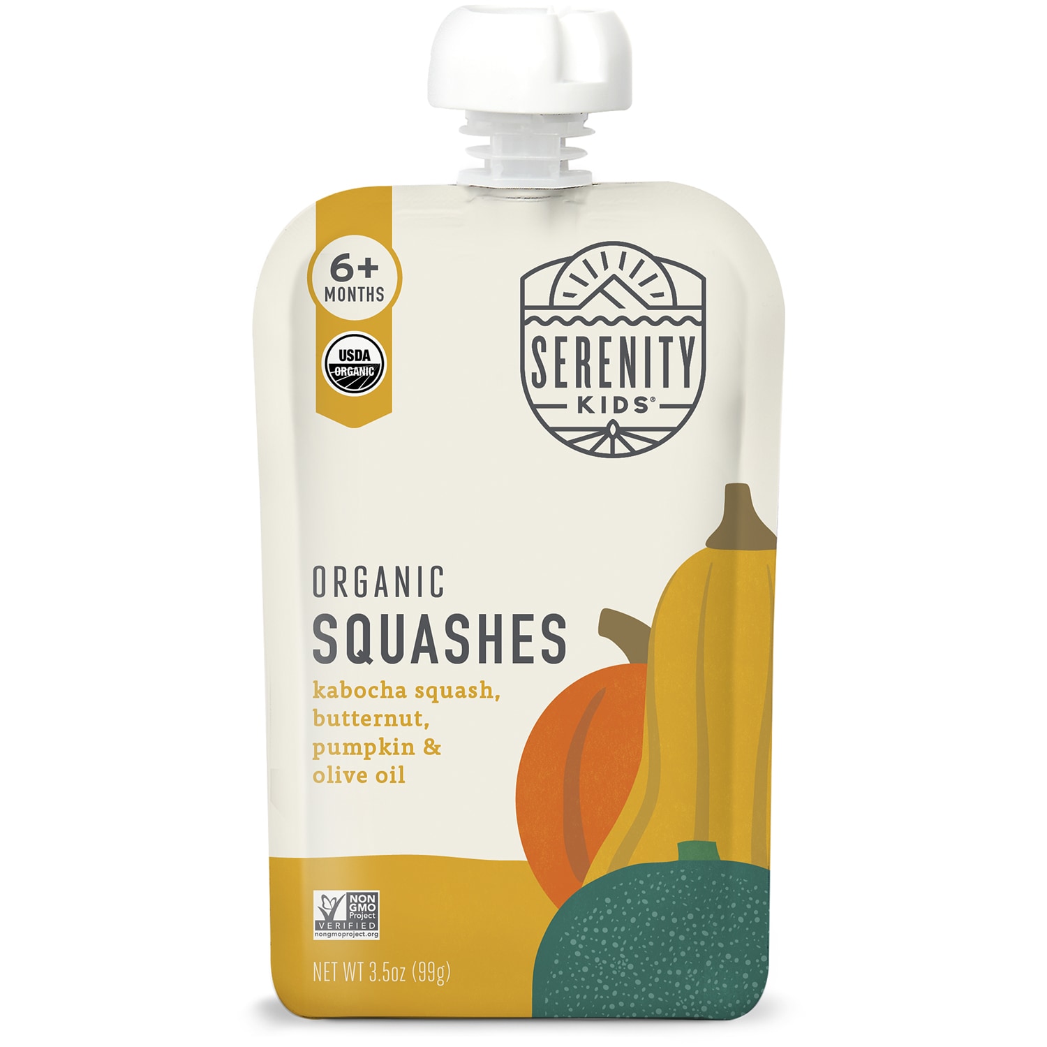Serenity Kids Baby Food Organic Squashes with Organic Olive Oil