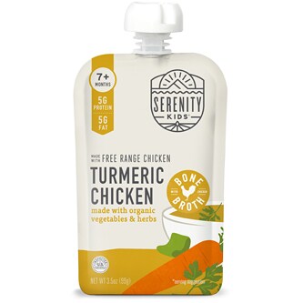 Serenity Kids Baby Food Free Range Chicken Turmeric with Organic Vegetables, Herbs & Bone Broth