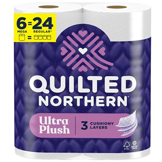 Quilted Northern Ultra Plush 3-Ply Bathroom Tissue, Mega Rolls