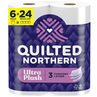Quilted Northern Ultra Plush 3-Ply Bathroom Tissue, Mega Rolls