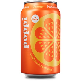 Poppi Prebiotic Soda, Orange, Can