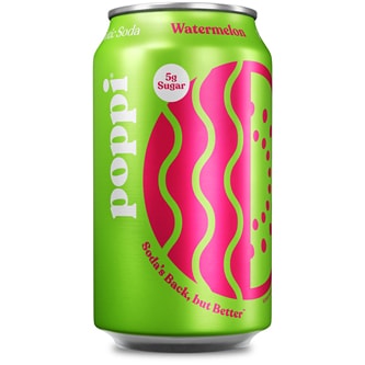 Poppi Prebiotic Soda, Watermelon, Can