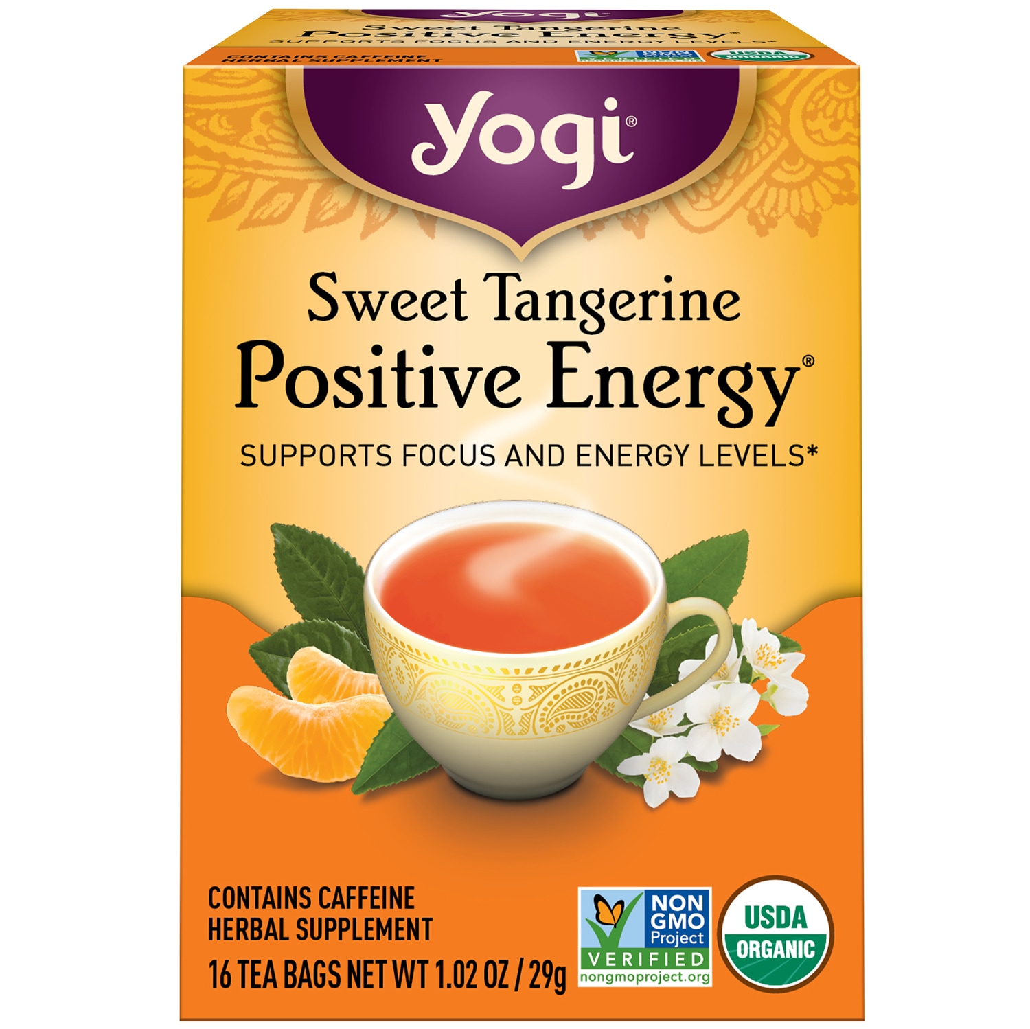 Yogi Tea Positive Energy Tea, Sweet Tangerine 