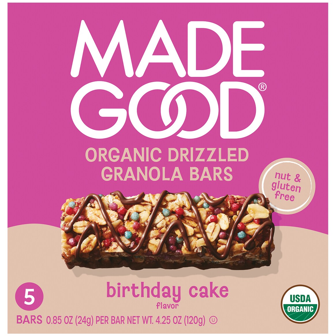 Made Good Chocolate Drizzled Granola Bars, Birthday Cake