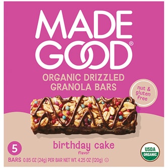 Made Good Chocolate Drizzled Granola Bars, Birthday Cake